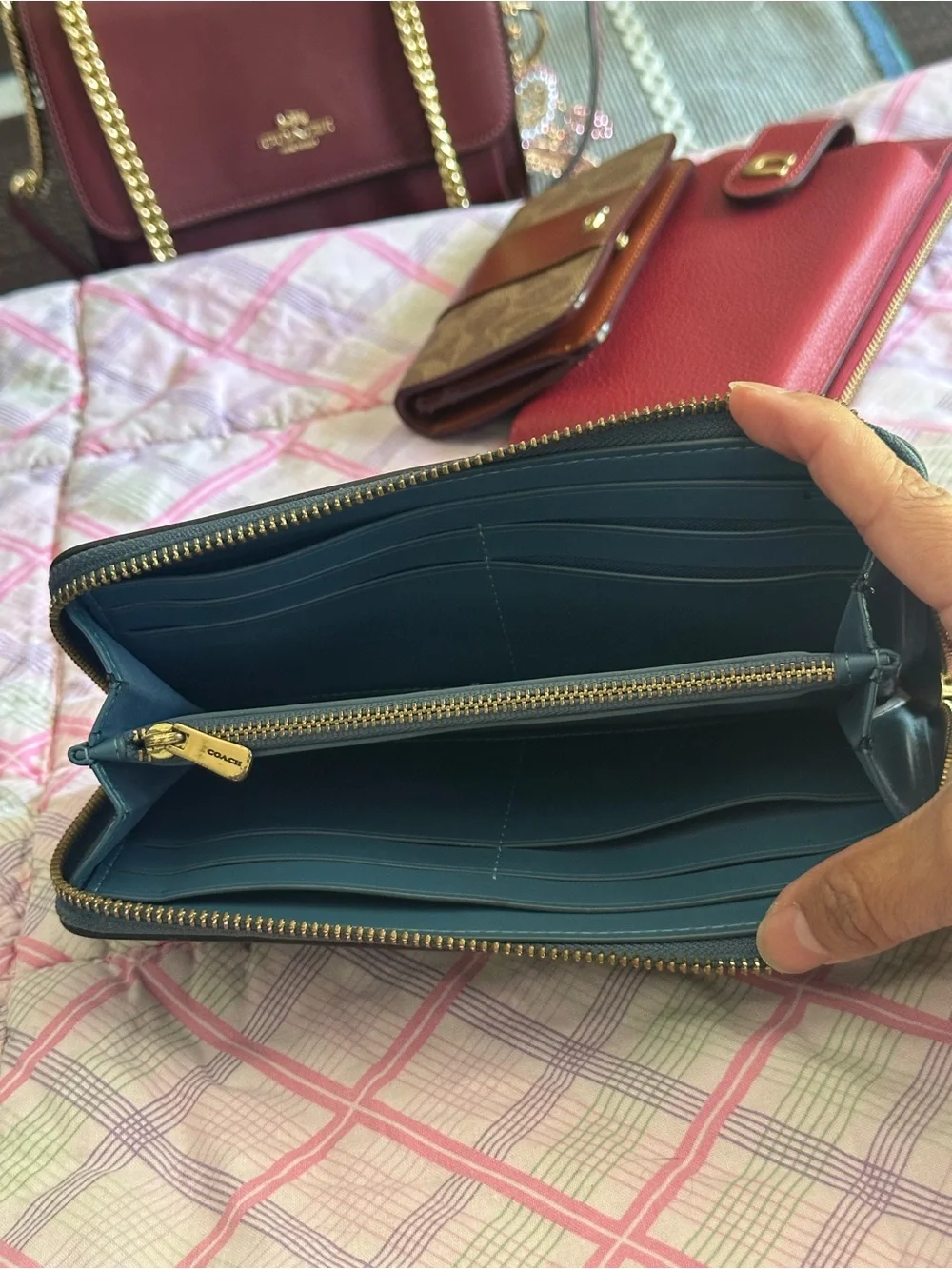 Coach Accordion Zip Wallet